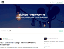 Tablet Screenshot of livingforimprovement.com